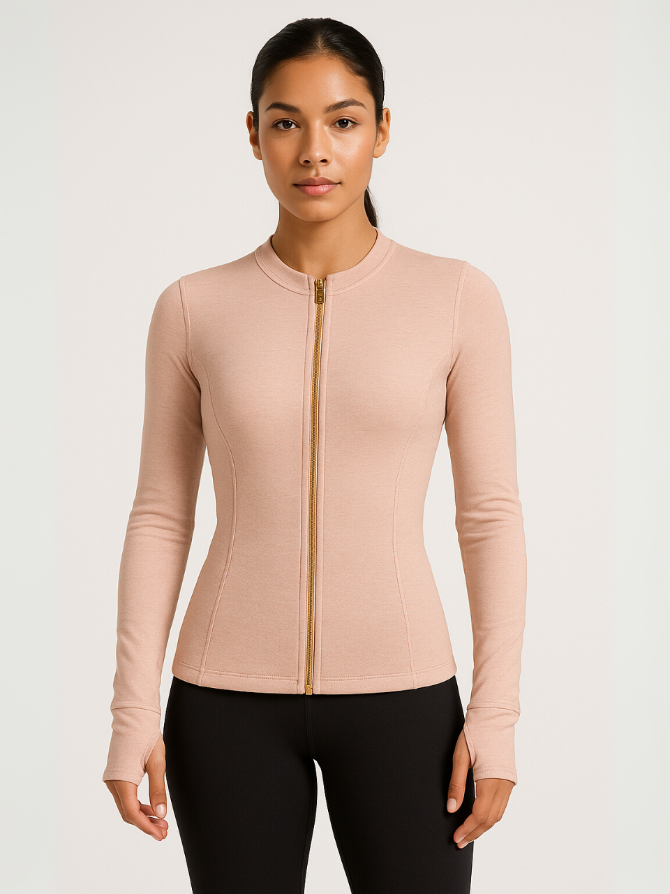 Ayesha Gold Zipper Jacket