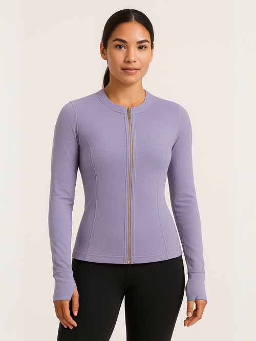 Ayesha Gold Zipper Jacket