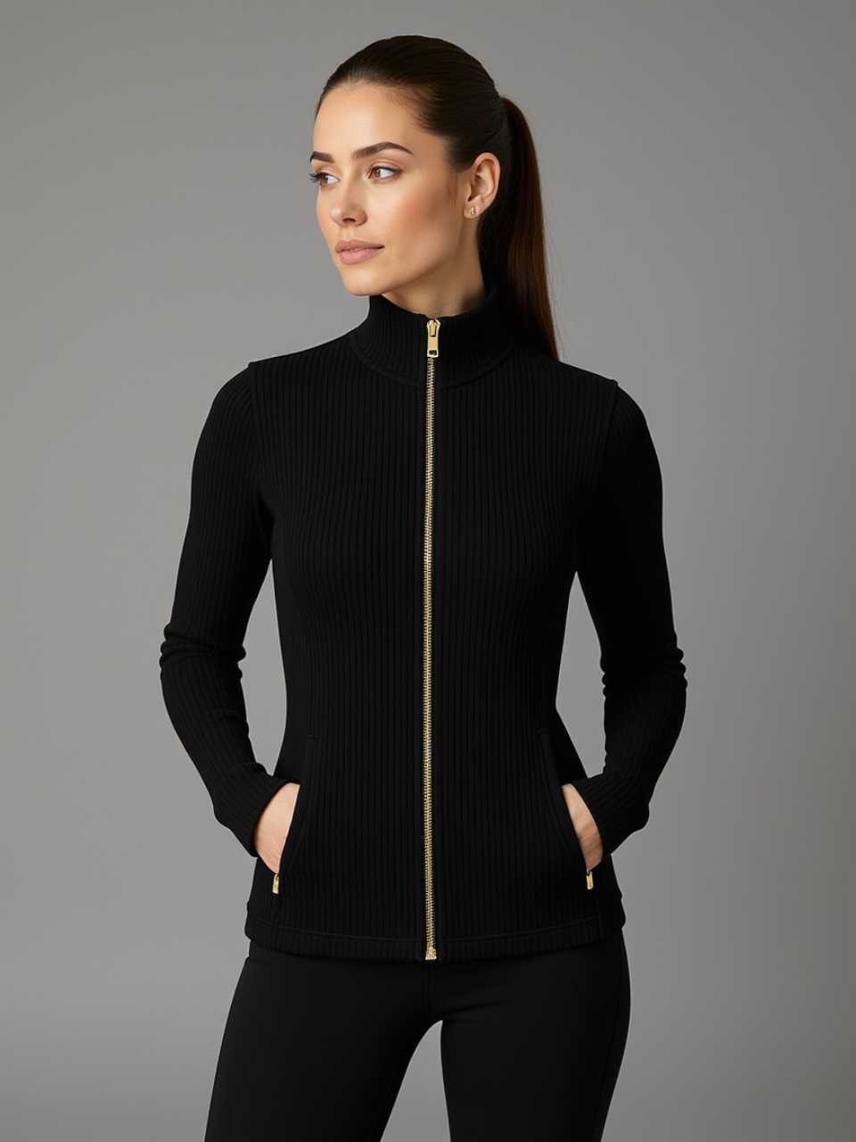 Dianna Gold Knit Jacket