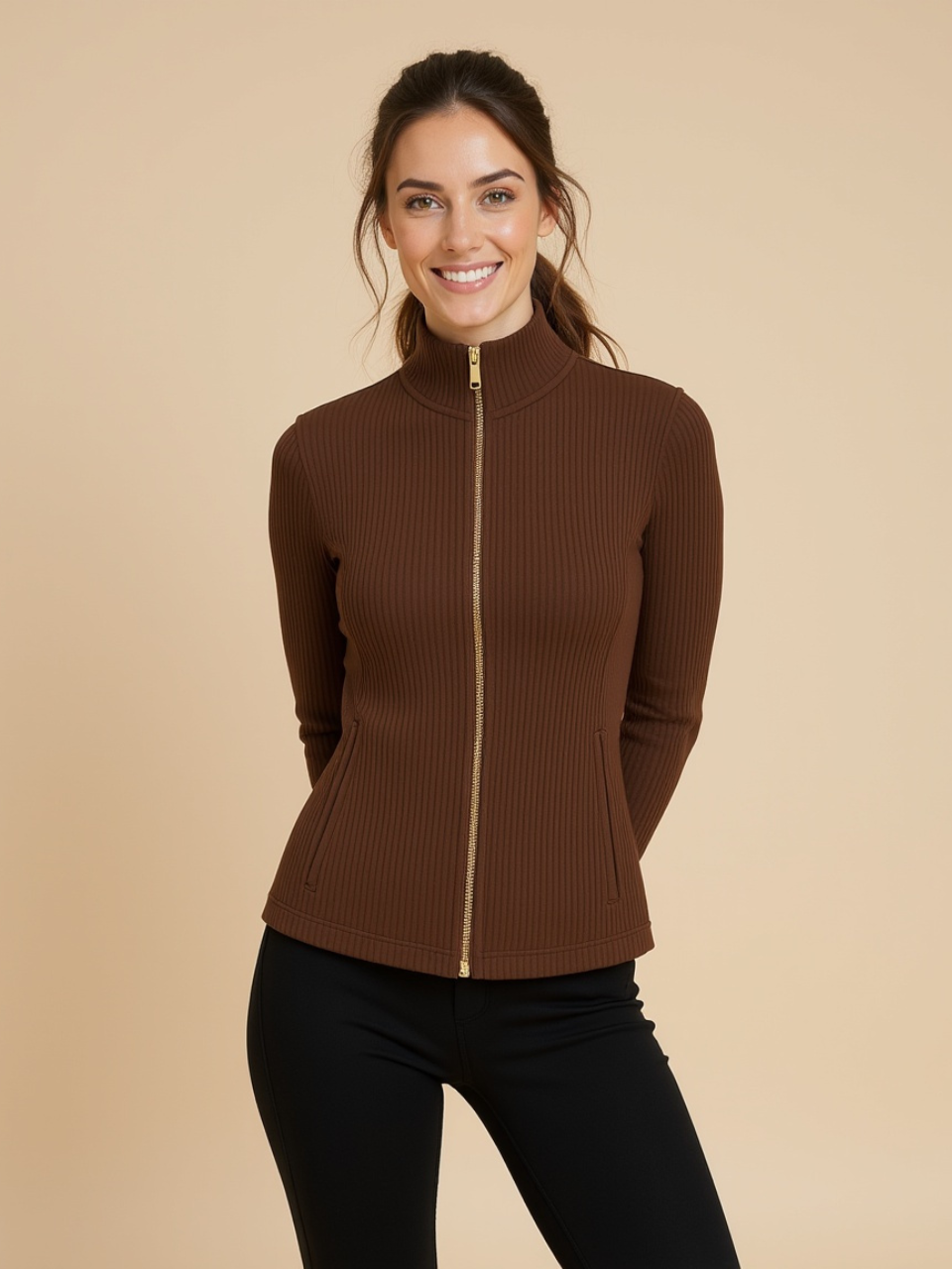 Dianna Gold Knit Jacket